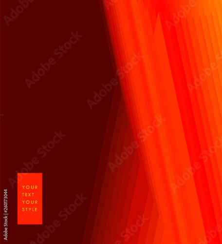 Dark red color toned,  transparent lines minimal concept abstract background. Vertical A4 page size brochure & flyer template.
