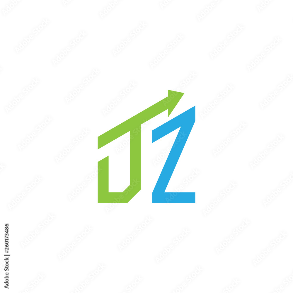 initial letter logo with growing arrows initial letter logo with growing arrows