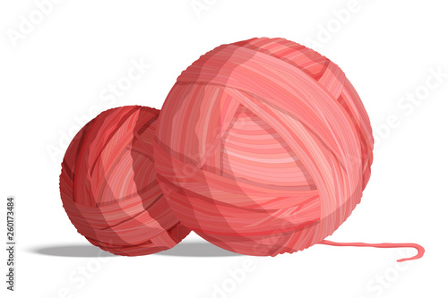 Colorful yarn balls for knitting vector illustration