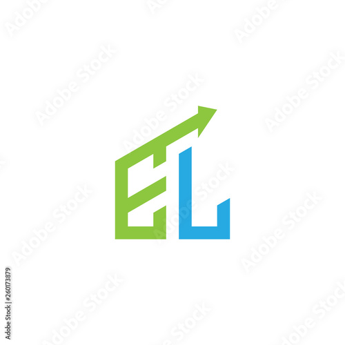 Free Download initial letter logo with growing arrows - GFXLoad