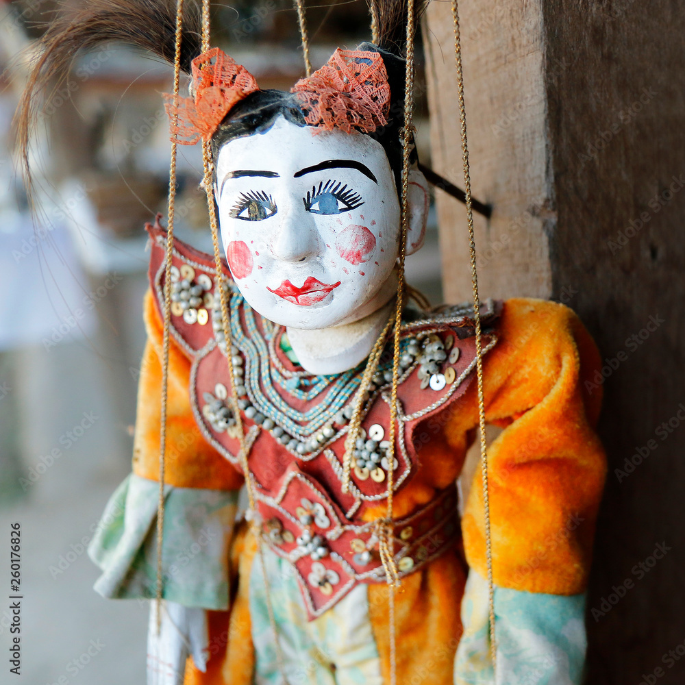 Traditional puppet of myanmar theater 