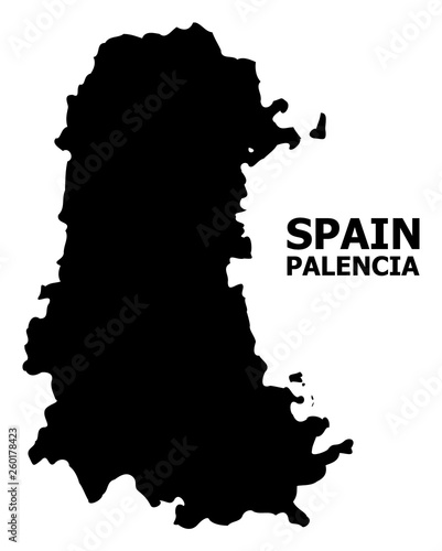 Vector Flat Map of Palencia Province with Caption