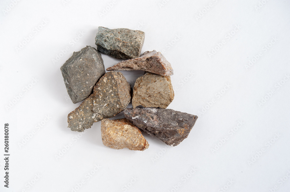 multi color rock isolated on white background multi color rock isolated on white background