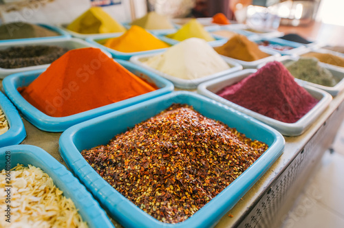 East spices in Aqaba flea market. Jordan