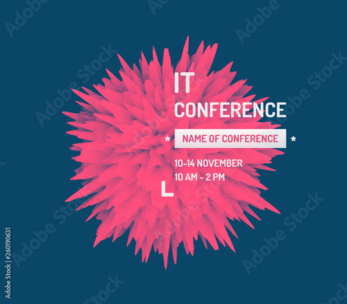 Prickly ball for design project. Background with exploding rays. Abstract vector illustration with dynamic effect. Can be used for advertising, marketing and presentation.