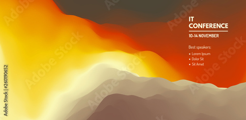 Business event invitation template. Can be used for online courses, master class, seminar, presentation, webinar or lecture. Vector illustration for banner, poster, flyer and magazine page.