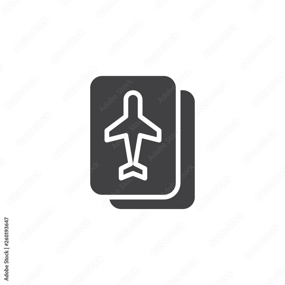 Airline ticket vector icon. Boarding pass filled flat sign for mobile concept and web design. Travel documents glyph icon. Symbol, logo illustration. Pixel perfect vector graphics Airline ticket vector icon. Boarding pass filled flat sign for mobile concept and web design. Travel documents glyph icon. Symbol, logo illustration. Pixel perfect vector graphics