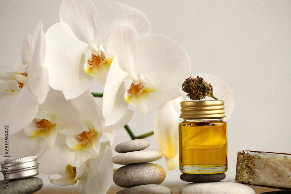 Cannabis oil medical marijuana relax concept Cannabis oil medical marijuana relax concept
