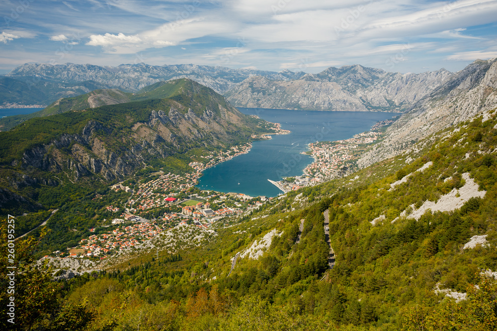 Kotor, Montenegro. Seen from above