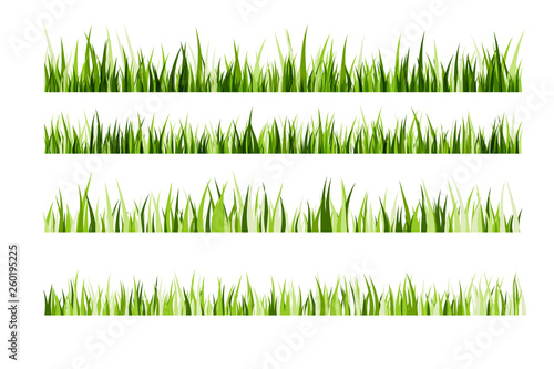 Green grass decoration elements