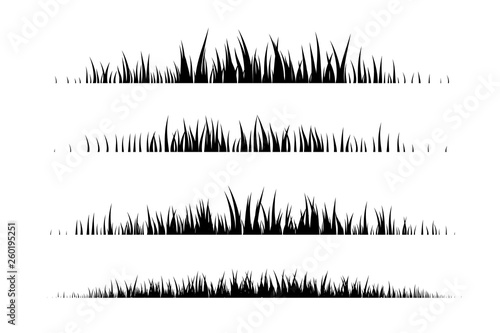 Black grass horizontal borders
