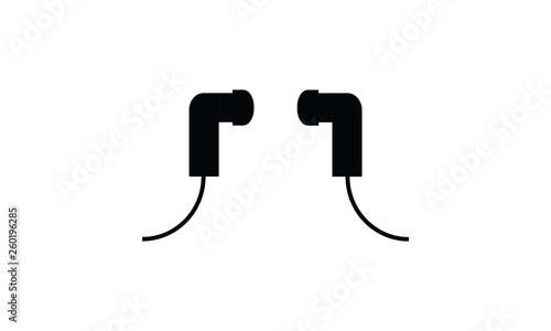 Earphones sound icon music headphones equipment
