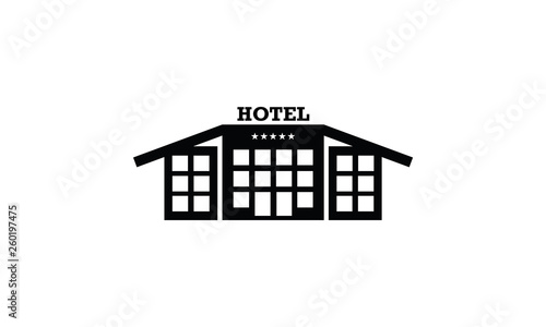 Hotel symbol bulding house architecutre 