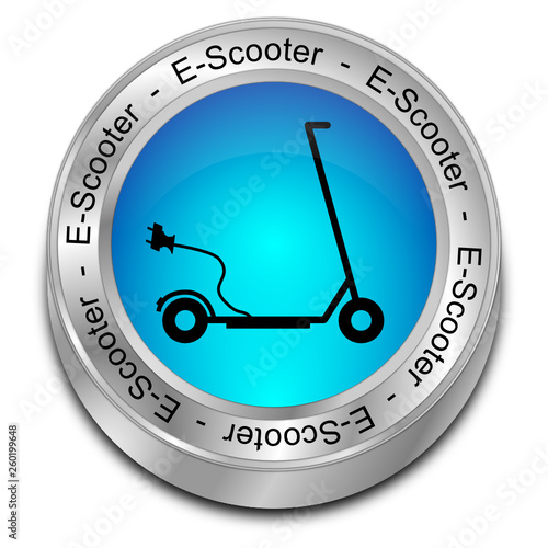 E-Scooter Button - 3D illustration