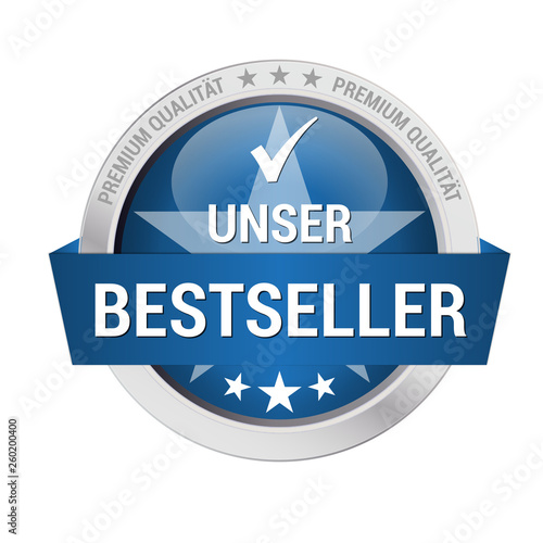 blaues Gütesiegel für Bestseller