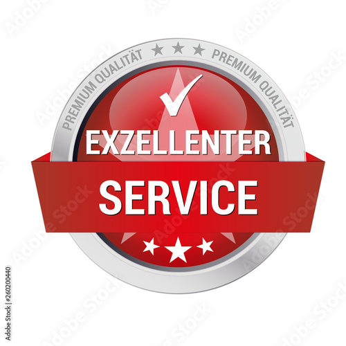 rotes Gütesiegel für exzellenten Service