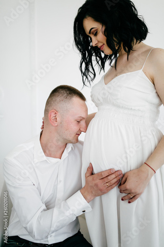 Beautiful young couple expecting a baby