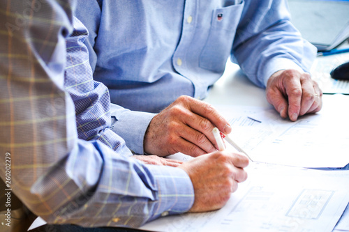 Photography Stockholm, Sweden Businessmen review plans