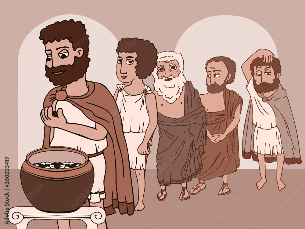 public voting in Ancient Greece funny cartoon Stock Vector | Adobe Stock public voting in Ancient Greece funny cartoon Stock Vector | Adobe Stock