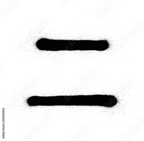 graffiti japanese NI character sprayed in black over white