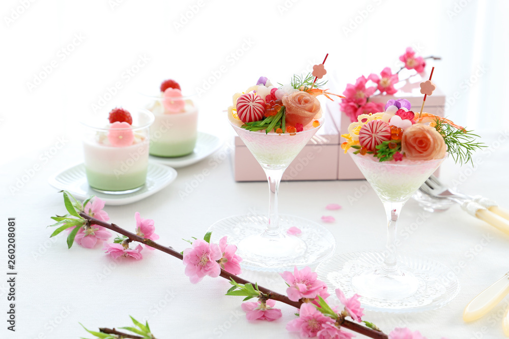 グラス寿司　ひな祭り