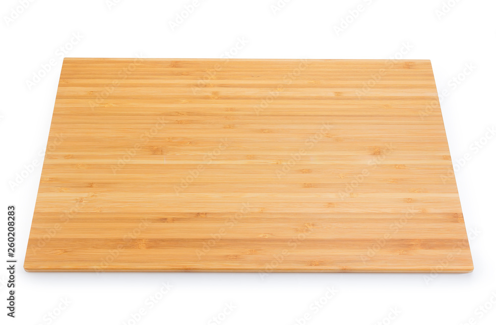 Bamboo cutting board on a white background Bamboo cutting board on a white background