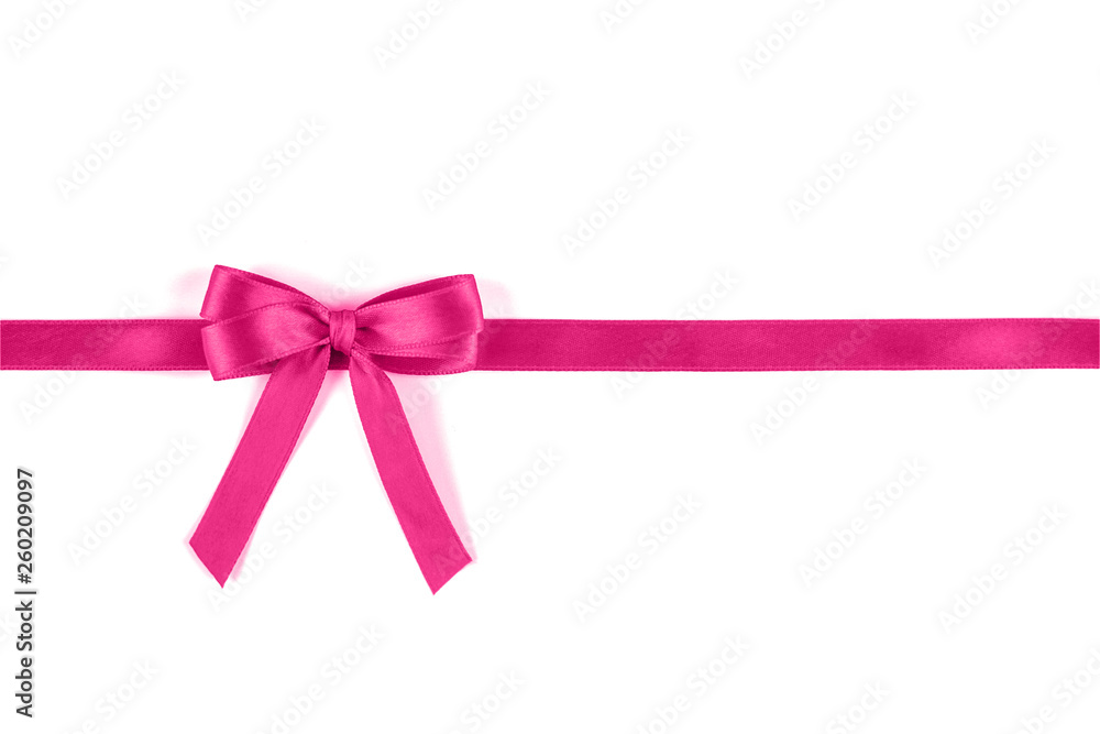 Shiny pink silk ribbon on white background. Shiny pink silk ribbon on white background.
