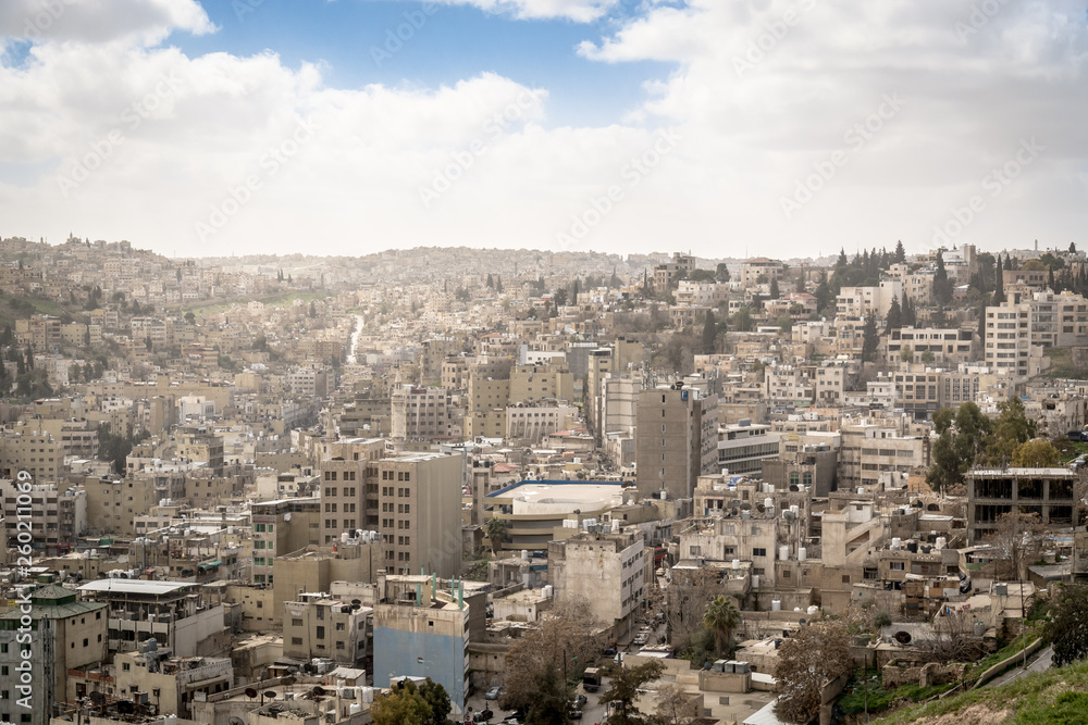 Panorama of Amman, the Jordan capital city. Stock-Foto | Adobe Stock
