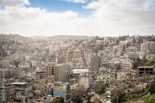 Panorama of Amman, the Jordan capital city.