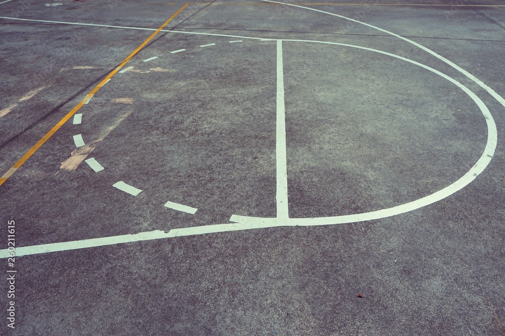 Fototapeta premium basketball sport court in the street