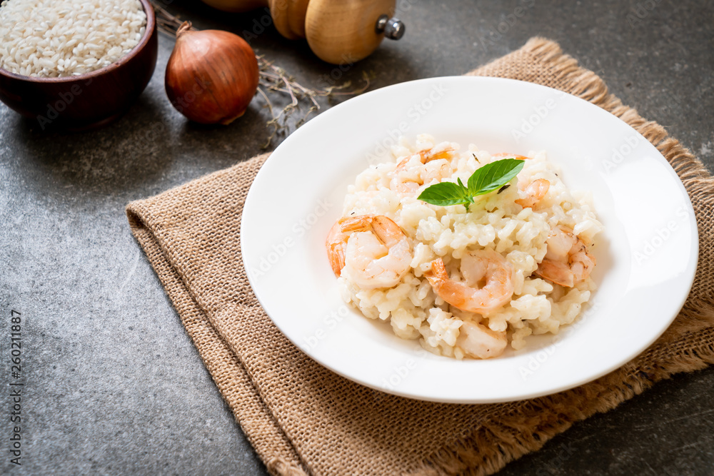 italian risotto with shrimps