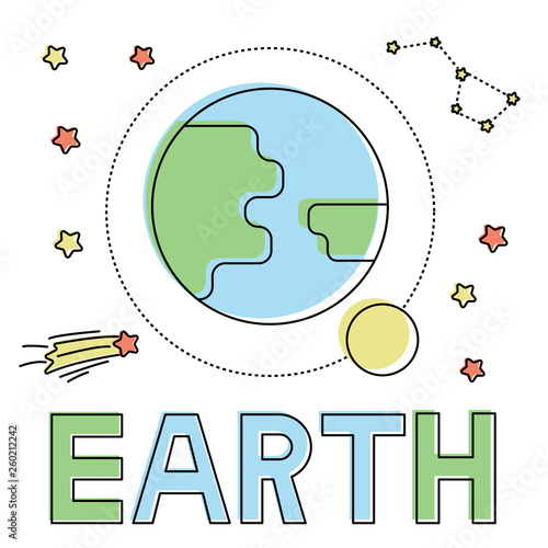 icon with earth and moon