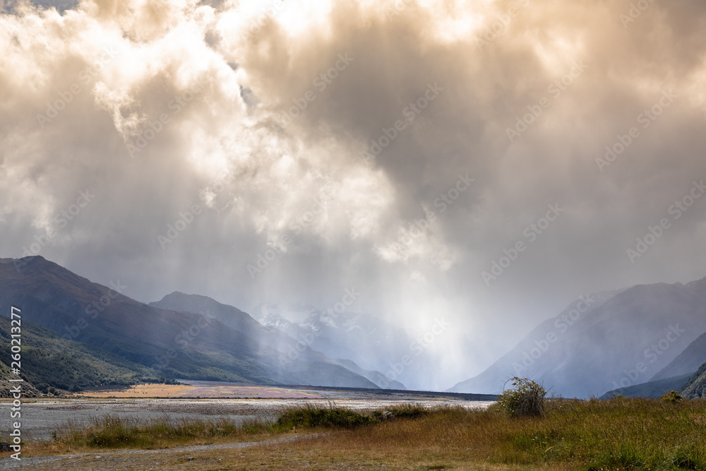 dramatic landscape scenery in south New Zealand dramatic landscape scenery in south New Zealand