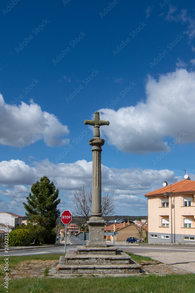 stone cross in Ledesma, Salamanca