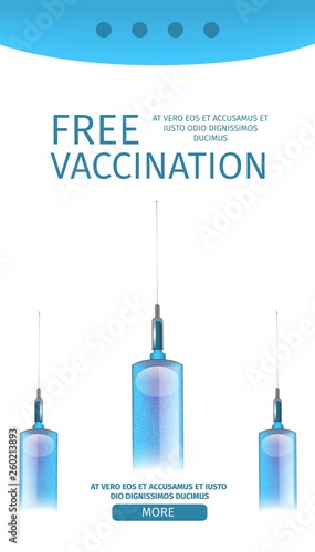 Vertical Medical Landing Page for Free Vaccination