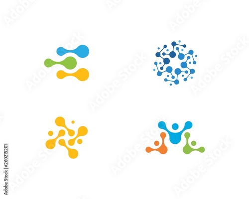 molecule logo vector