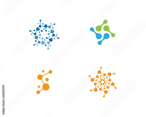 molecule logo vector