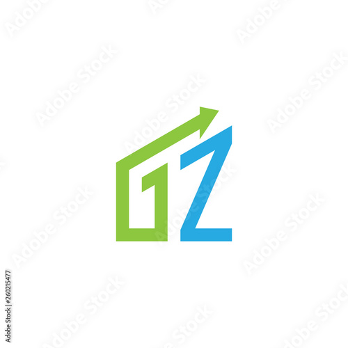 Free Download initial letter logo with growing arrows - GFXLoad