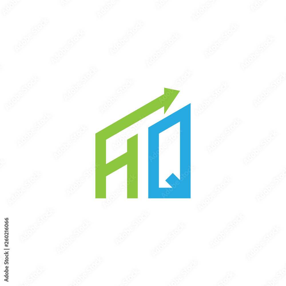 initial letter logo with growing arrows initial letter logo with growing arrows