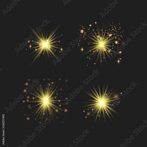 Gold glow light set