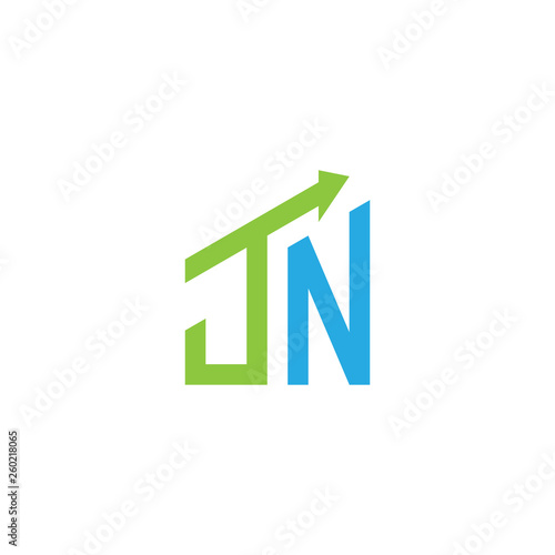 Free Download initial letter logo with growing arrows - GFXLoad