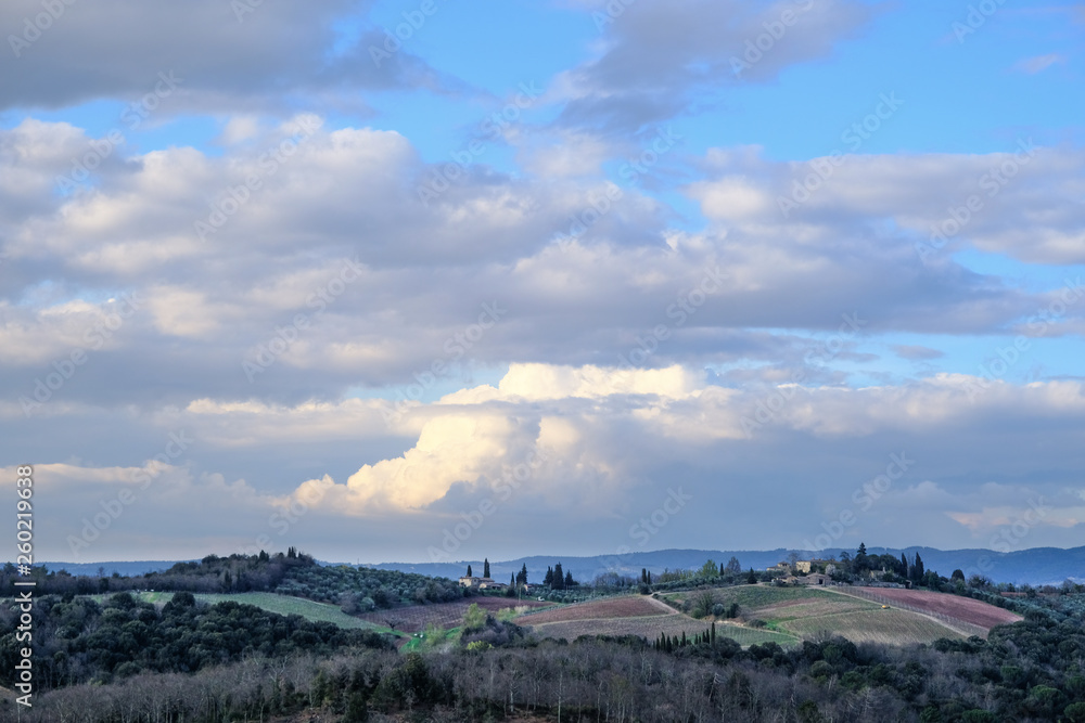 Countryside landscape in Tuscany, Italy.