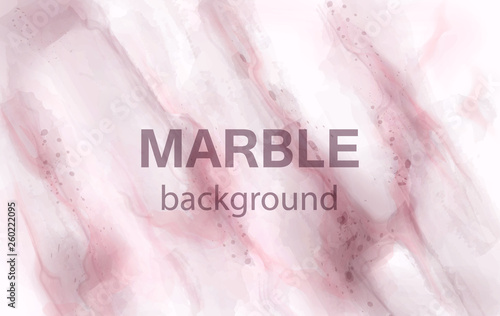 Pink marble Vector watercolor background. Luxury stone textures