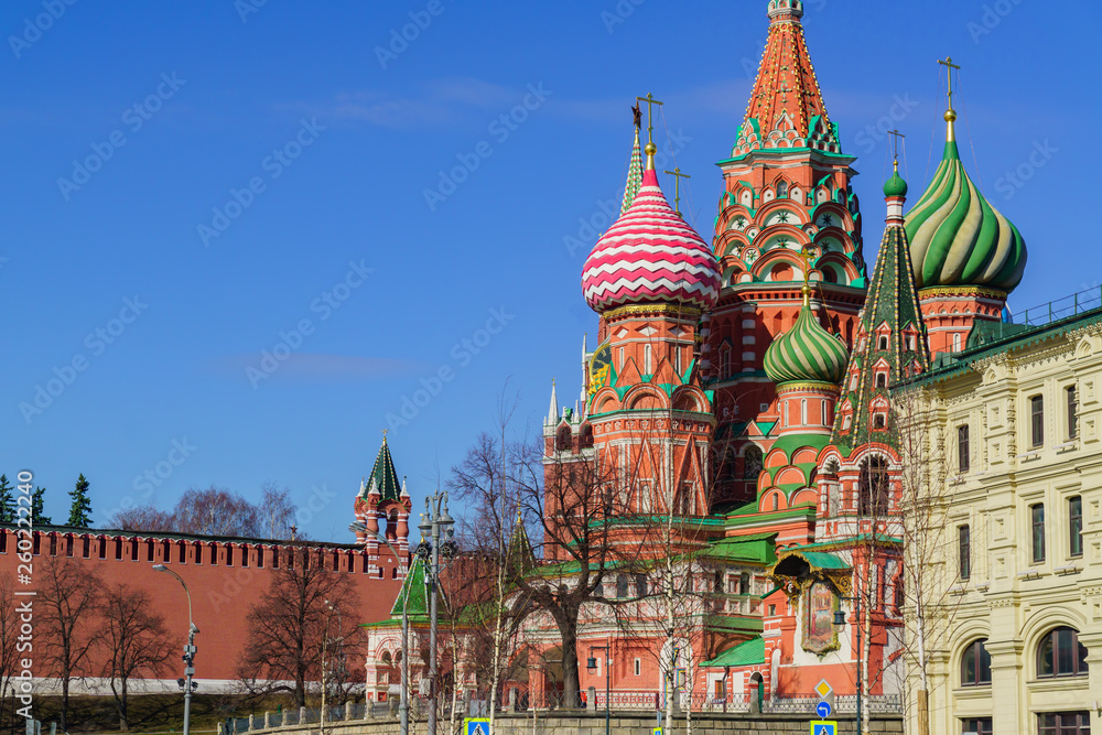 St Basil's cathedral on Red Square in Moscow. St Basil's cathedral on Red Square in Moscow.