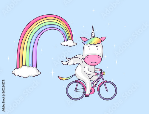 Unicorn on a bicycle