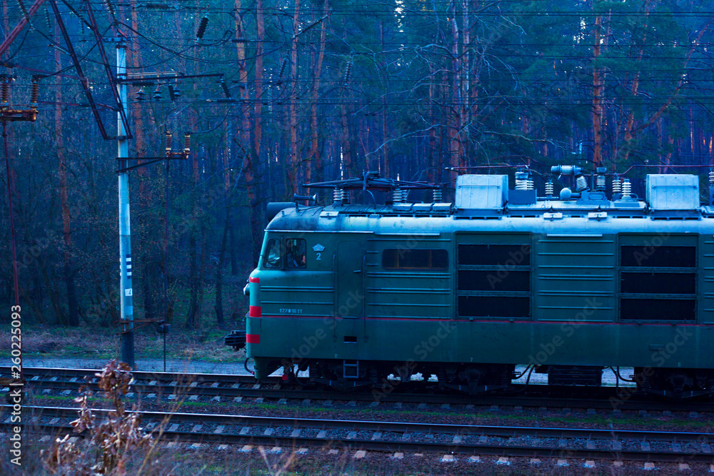 traveling freight train, railway