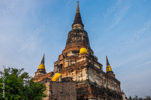 Wat yai chaimongkol Biggest brick old pagoda  Old famous Temple 