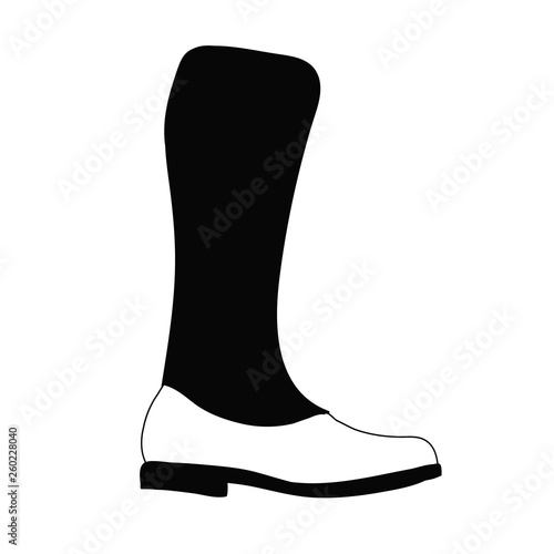 black and white silhouette, women's boots