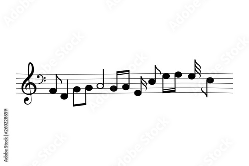 Music notes vector cartoon
