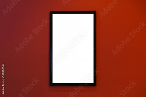 Movie poster cinema light box or Display frame cinema lightbox or billboards with white blank space.